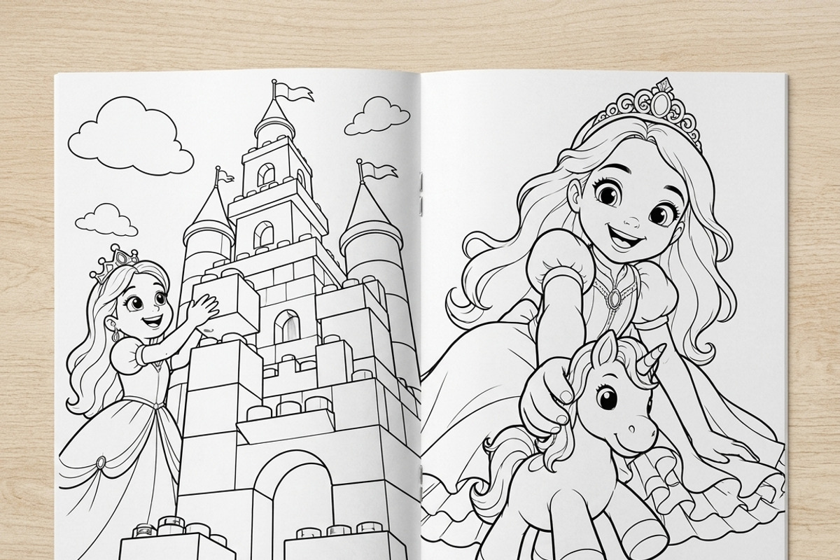 Magical Princess Coloring Book Vol47, a Person Illustration by ikarifq shop (Photo 7 of 7)