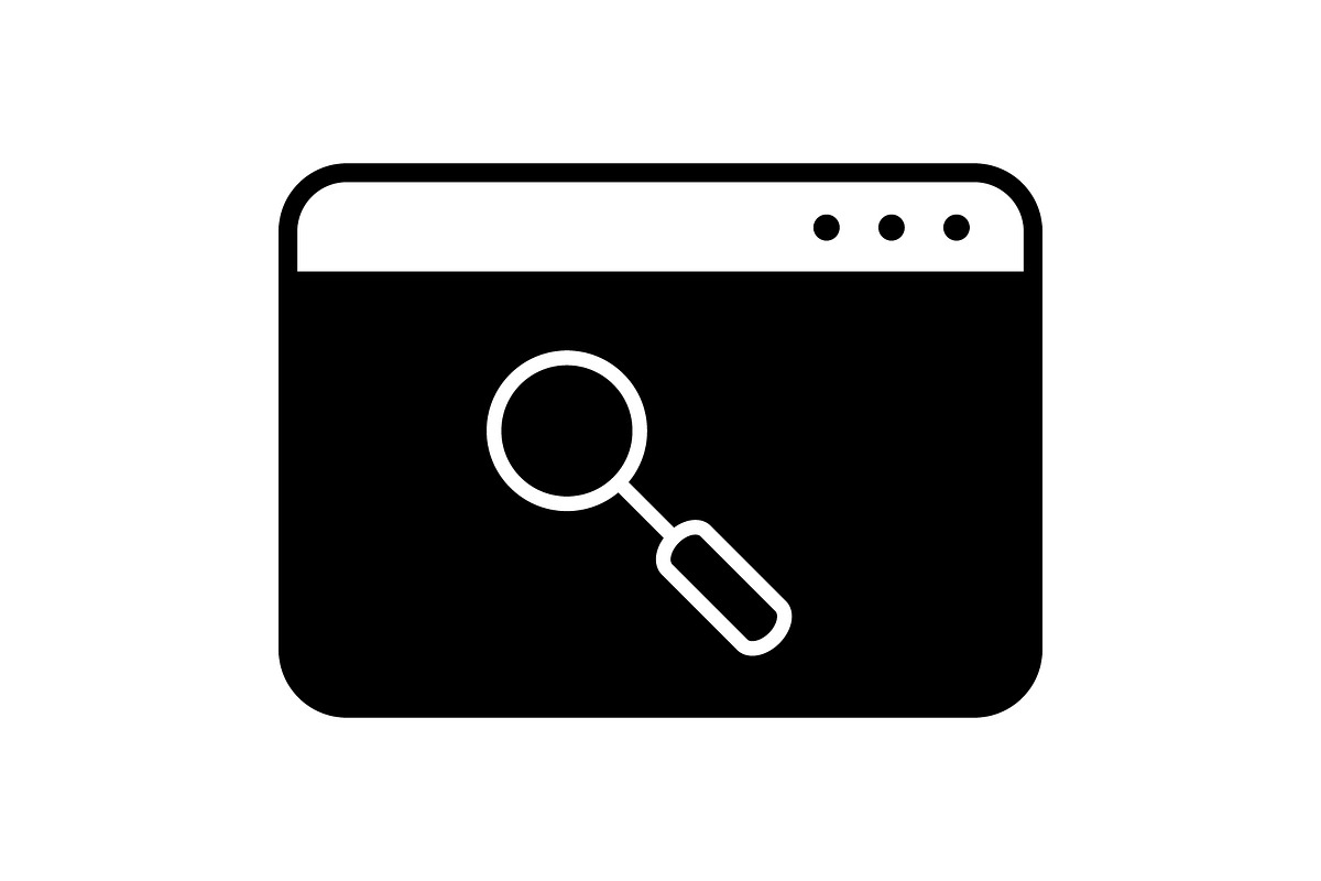 Browser icon design template, a Solid Icon by Sumberpangan (Photo 1 of 3)