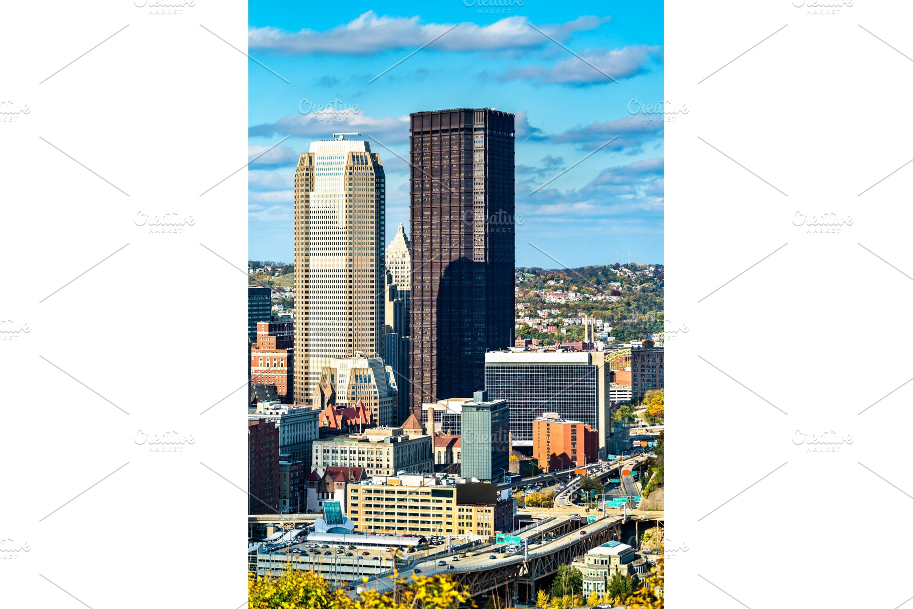Skyscrapers at Downtown Pittsburgh, an Architecture Photo by Leonid Andronov