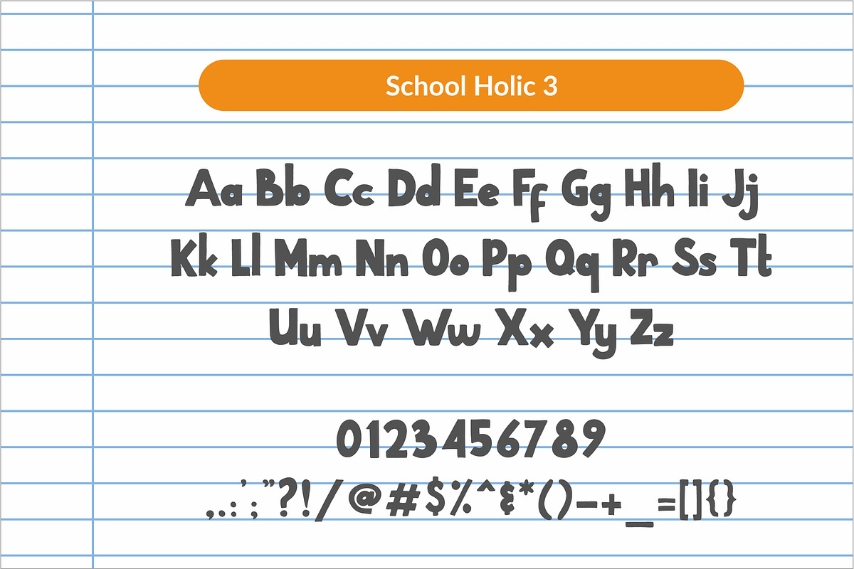 School Holic | 7 Font Styles + Bonus preview 5