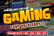 Gaming Font Bundle V2 - SALE, a Sans Serif Font by tokokoo