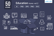 Education-School Line Icons V2, an Outline Icon by Jumbo Icons (Thumbnail 1 of 5)