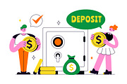10 Deposit Vector Illustration, a Finance Illustration by denayunebgt (Thumbnail 4 of 4)