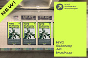 NYC Subway Ad Mockup, an Advertising Mockup by NYC Billboard Mockups (Thumbnail 1 of 2)