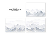 Watercolor Mountains Clipart, a Background Graphic by Lemon design (Thumbnail 3 of 8)
