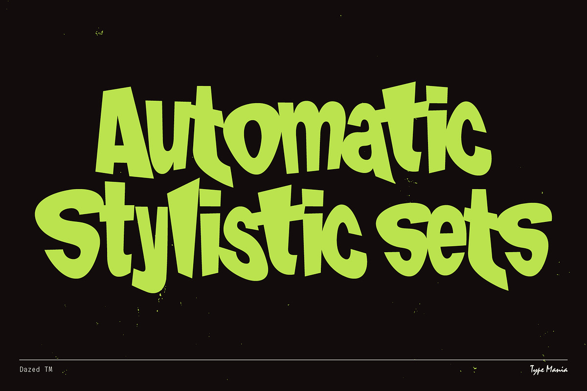 Dazed TM – Warped Font, a Sans Serif Font by Type Mania (Photo 3 of 12)