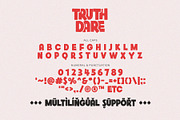Truth Dare - Bold All Caps Font, a Sans Serif Font by Airotype (Thumbnail 10 of 13)