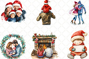 Christmas Family Clipart, an Illustration by Black Bird Studio (Thumbnail 5 of 6)