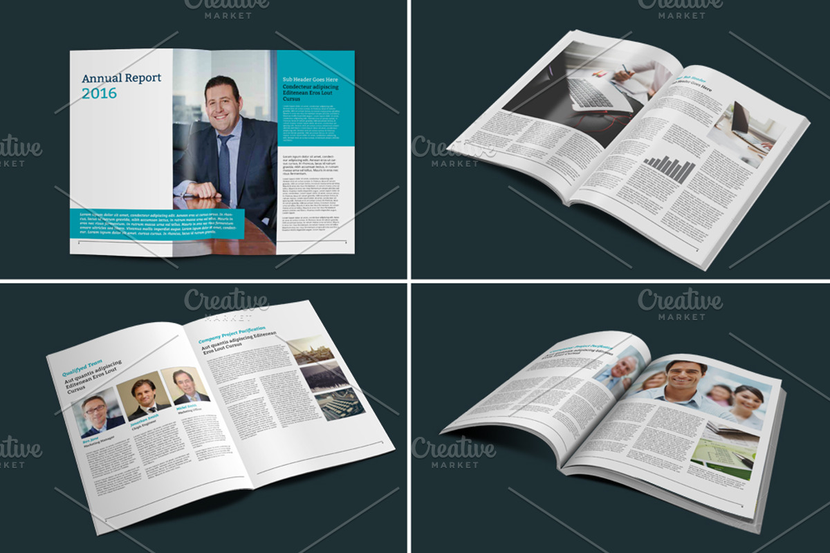 36 Pages Annual Report, a Brochure Template by alimran24 (Photo 4 of 8)