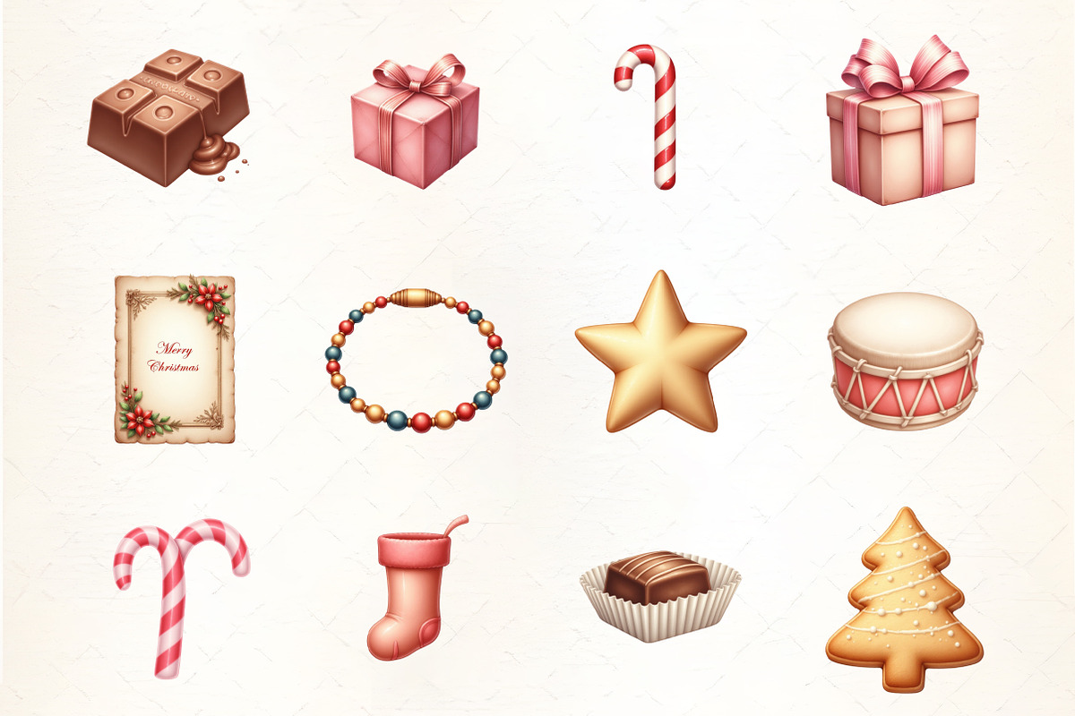 Christmas Stocking Fillers Cliparts, an Illustration by CrexoraLab (Photo 2 of 5)