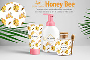Honey bee: seamless pattern set of 7, a Pattern Graphic by Winged Graphics (Thumbnail 3 of 4)