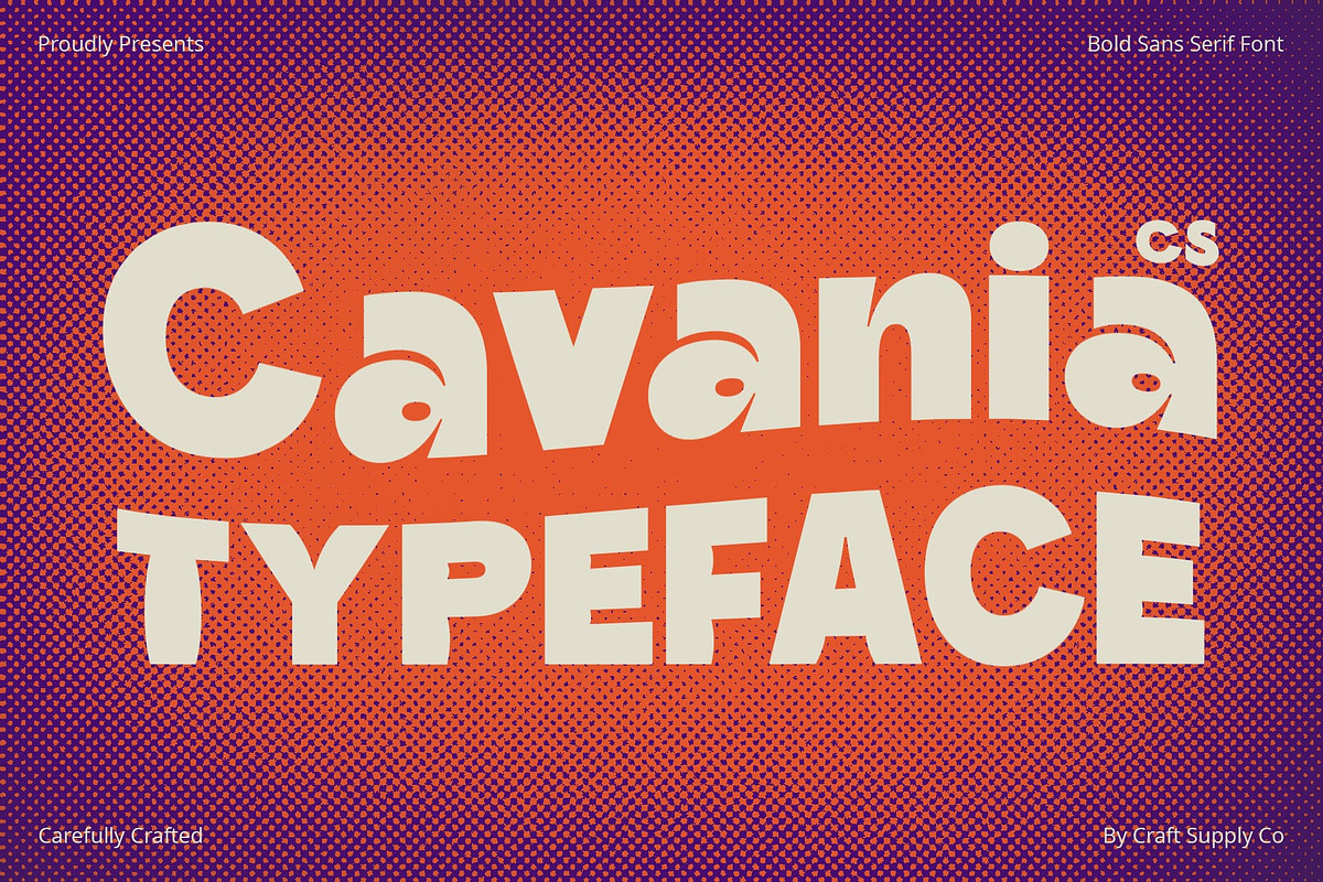 CS Cavania – Bold Font, a Sans Serif Font by Craft Supply Co. (Photo 1 of 8)