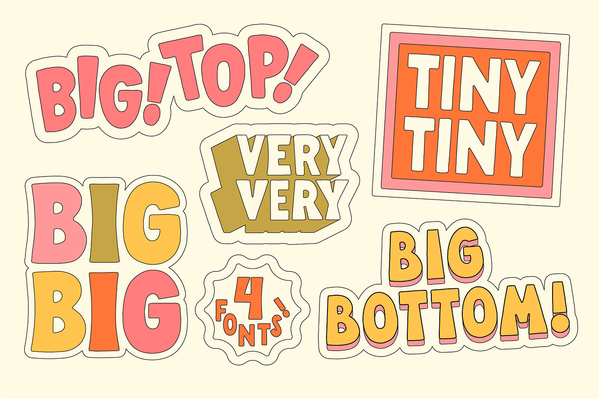Very Font Family - Handmade Retro, a Sans Serif Font by Studio Funshop by Kelli (Photo 4 of 21)