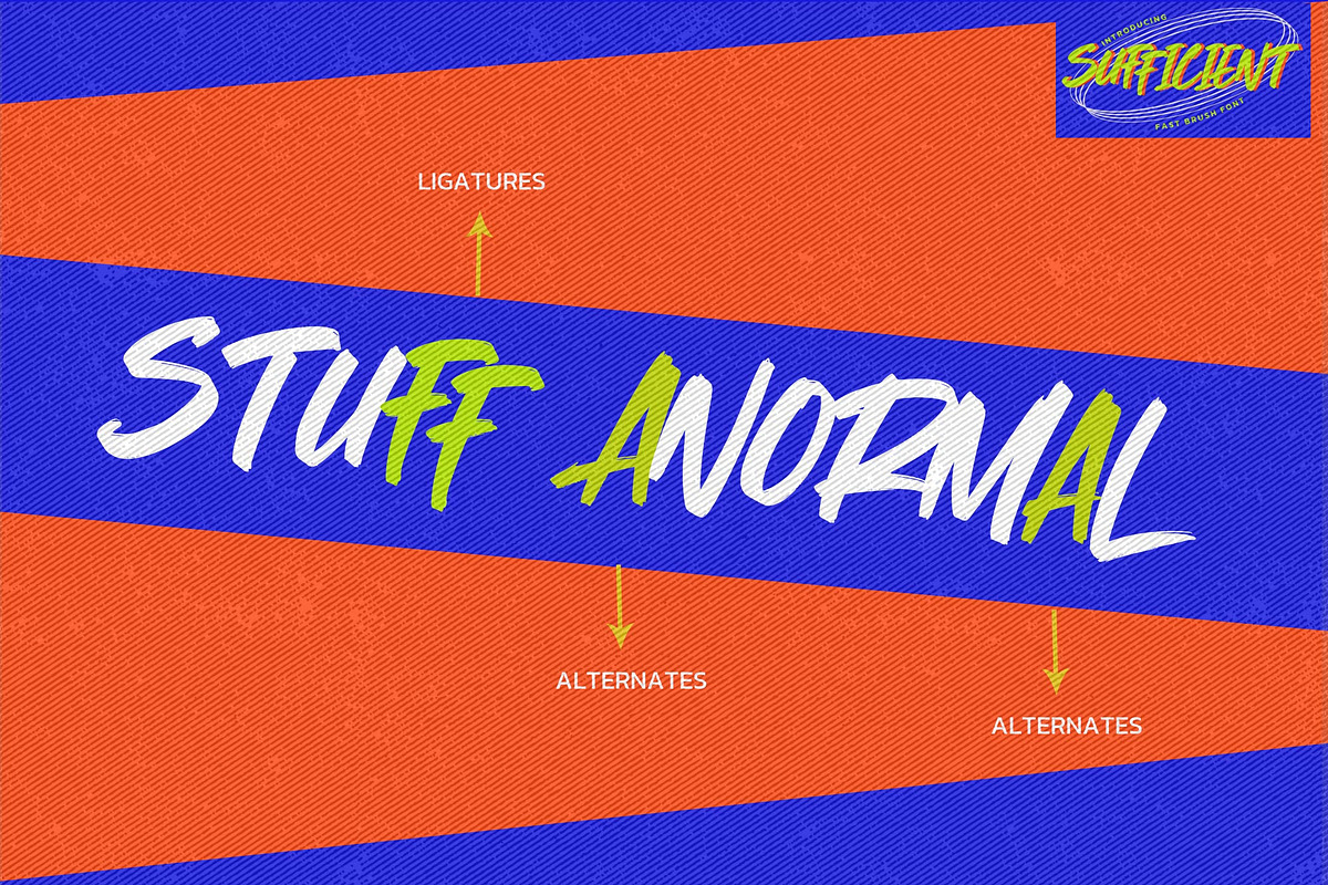 SUFFICIENT - Fast Brush Font, a Font by Gassstype (Photo 8 of 8)