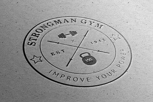 Set Of Vintage Gym Logos