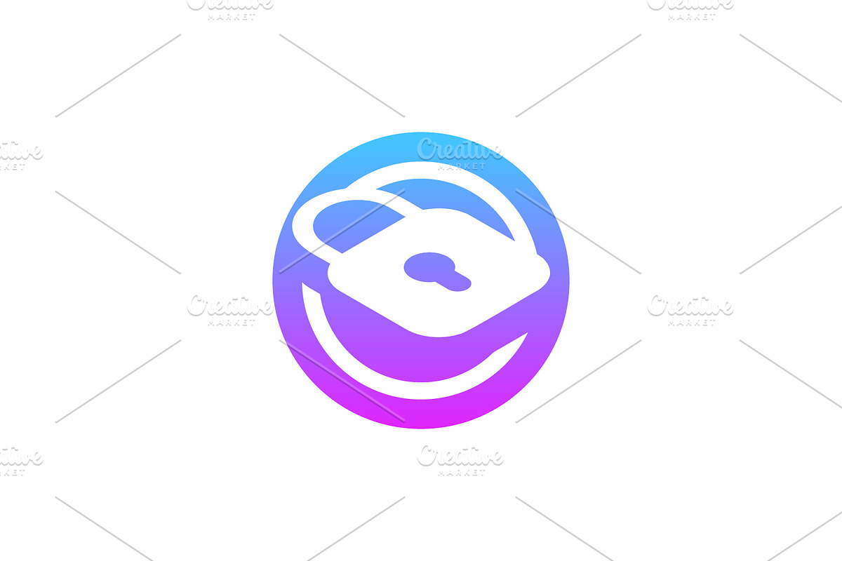 modern elegant square padlock logo, a Branding & Logo Template by Rasagama Studio