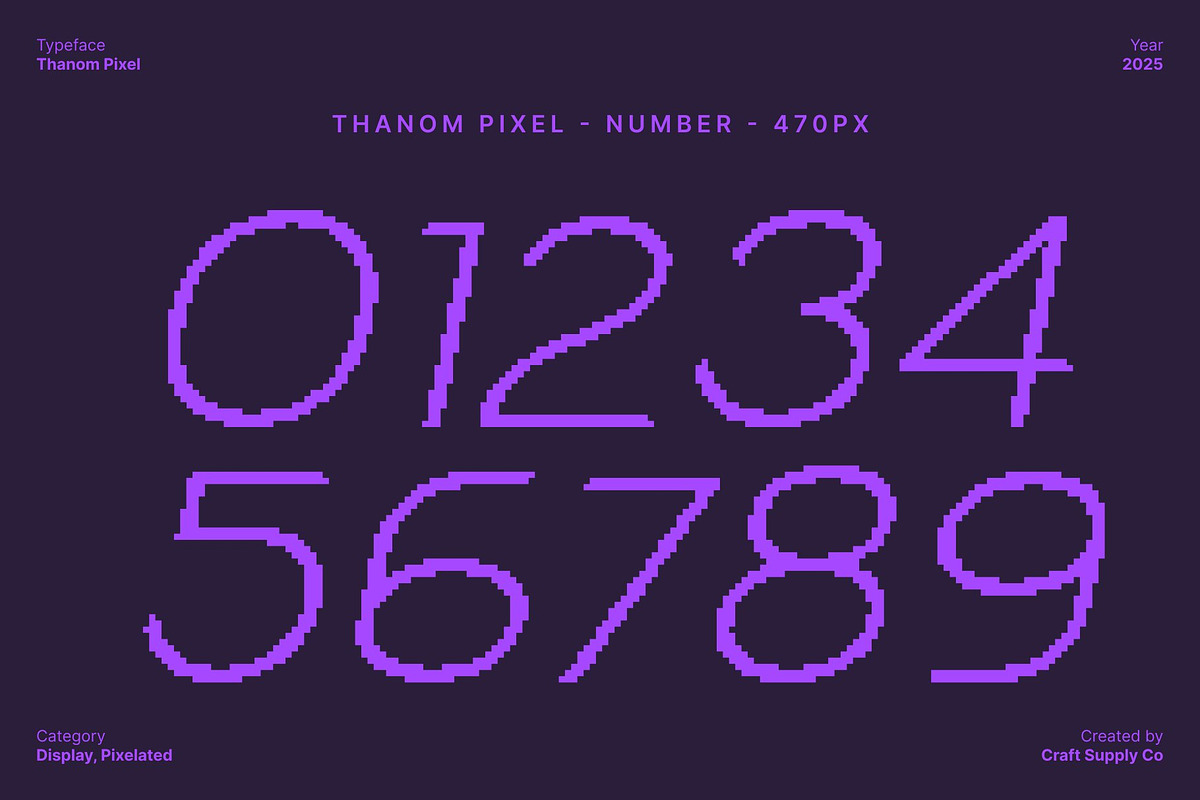 Thanom Pixel, a Sans Serif Font by Craft Supply Co. (Photo 6 of 8)