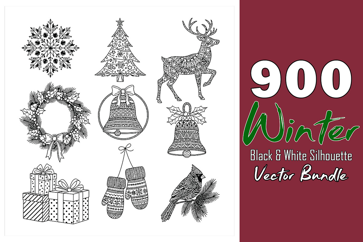 900 Christmas icons collection, a Seasonal Illustration by Sofia's Fashion (Photo 1 of 8)