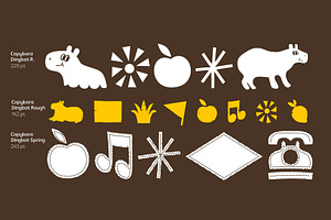 Capybara Dingbats / 3 Cool Styles