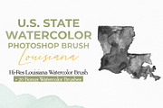 Louisiana US Watercolor PS Brush, a Brush Add-On by Fernwel Creative (Thumbnail 1 of 6)