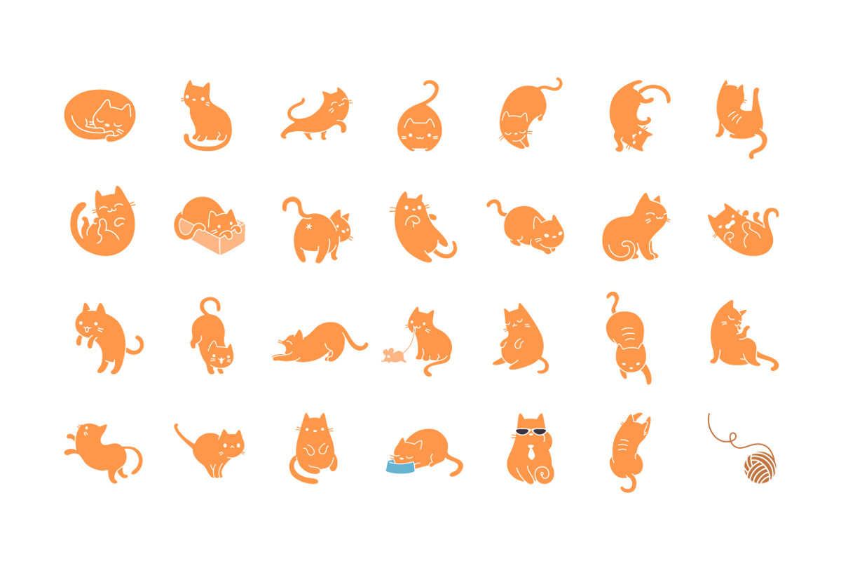 Meowers Icons and Seamless Pattern, a Pattern Graphic by Iconka (Photo 7 of 9)