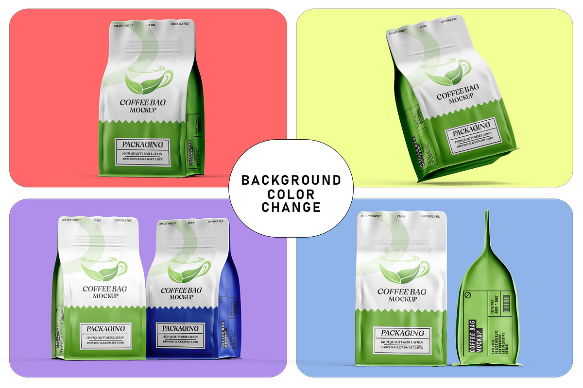 Coffee And Tea Bag Packaging Mockup, a Packaging Mockup by pixelmock (Photo 17 of 17)