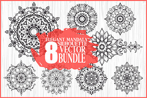 8 Mandala Cut Files Pack, an Illustration by Amazin_art