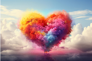 Ethereal Rainbow Cloud Love