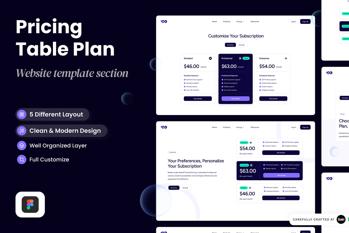 Pricing - Section Website, a Websites & App Template by SLAB! Design (Photo 1 of 4)