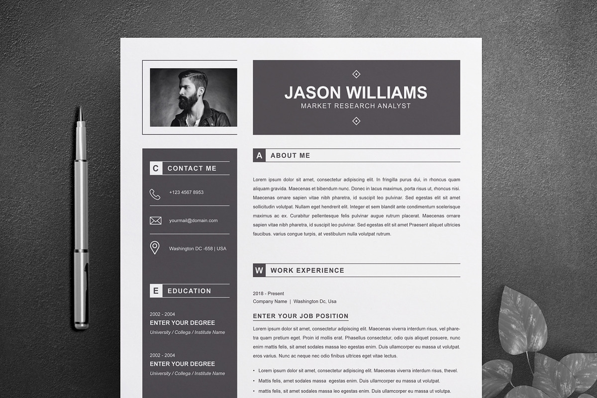 Resume Template, a Resume Template by ResumeInventor (Photo 1 of 7)