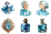Frosty Blue Winter Clipart, an Illustration by DreamArtGraphic (Thumbnail 3 of 4)