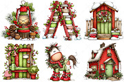 Cozy Barn Christmas Clipart Png, an Illustration by Craft Nest (Thumbnail 3 of 6)