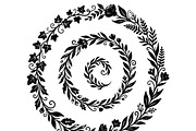50 Elegant Floral Leaf Spiral Frame, a Decorative Illustration by Amazin_art (Thumbnail 28 of 39)