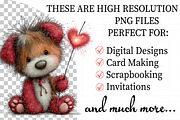Whimsical Valentines Dog Clipart, an Illustration by Daily.Designs (Thumbnail 2 of 8)