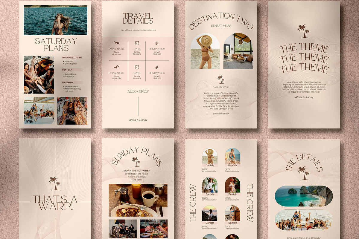 PInk Bachelorette Itinerary Canva, a Presentation Template by SKY CREATION (Photo 5 of 7)
