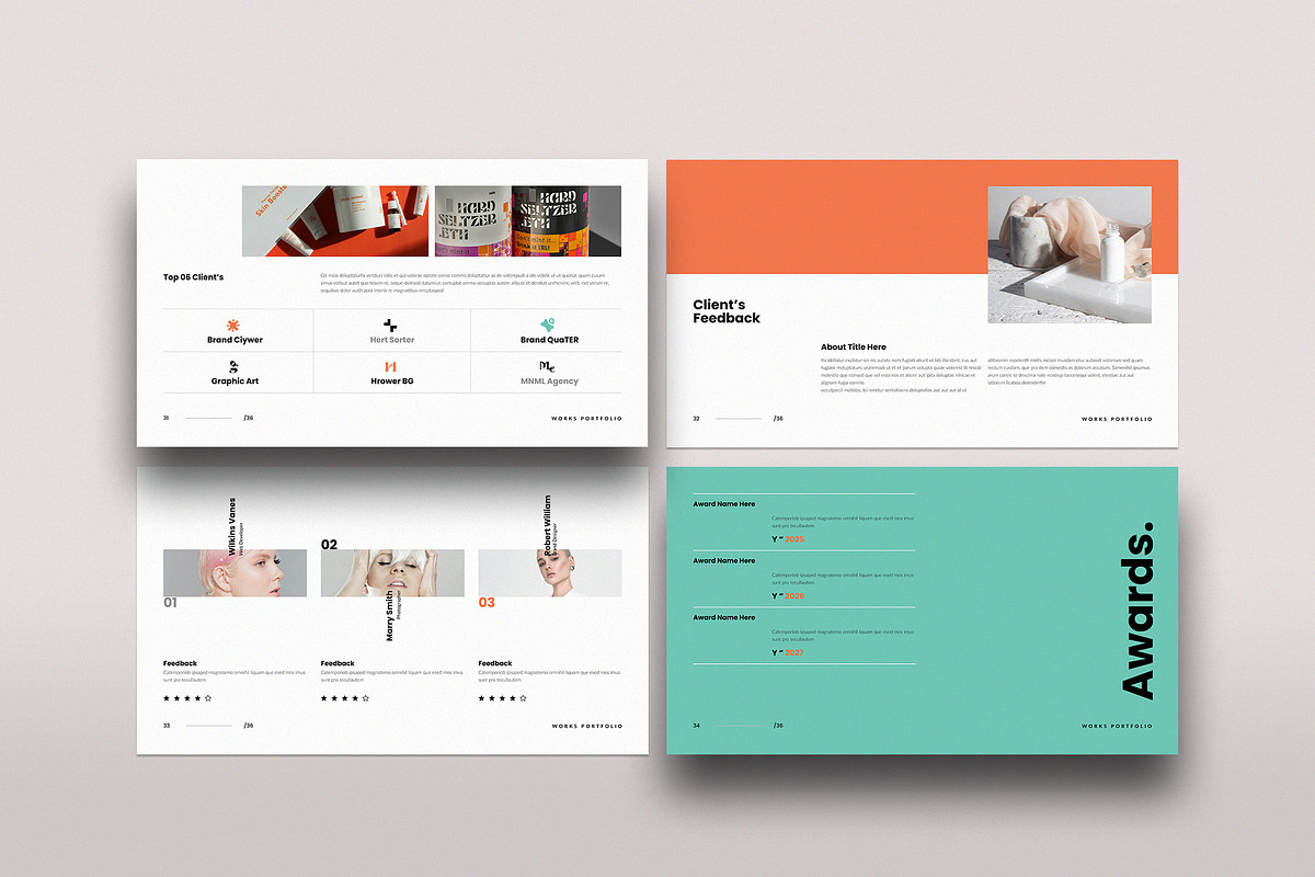 Portfolio Template InDesig & Canva, a Presentation Template by TemplateFolio-Shop (Photo 10 of 14)