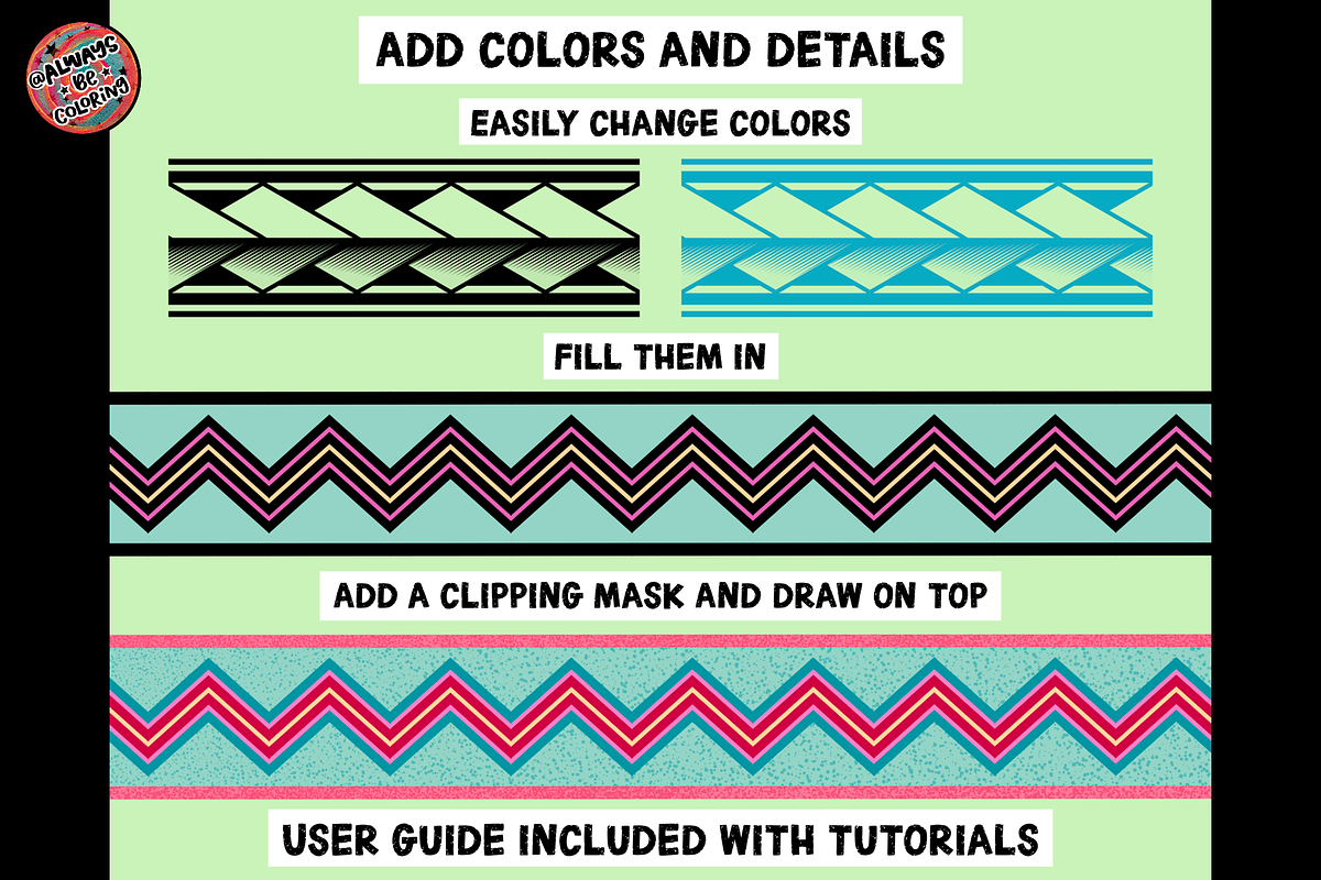 Procreate Ormamental Tattoo Brushes, a Brush Add-On by AlwaysBeColoring (Photo 7 of 11)