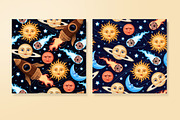 Vintage Space Patterns, a Pattern Graphic by GreyLilac (Thumbnail 3 of 6)