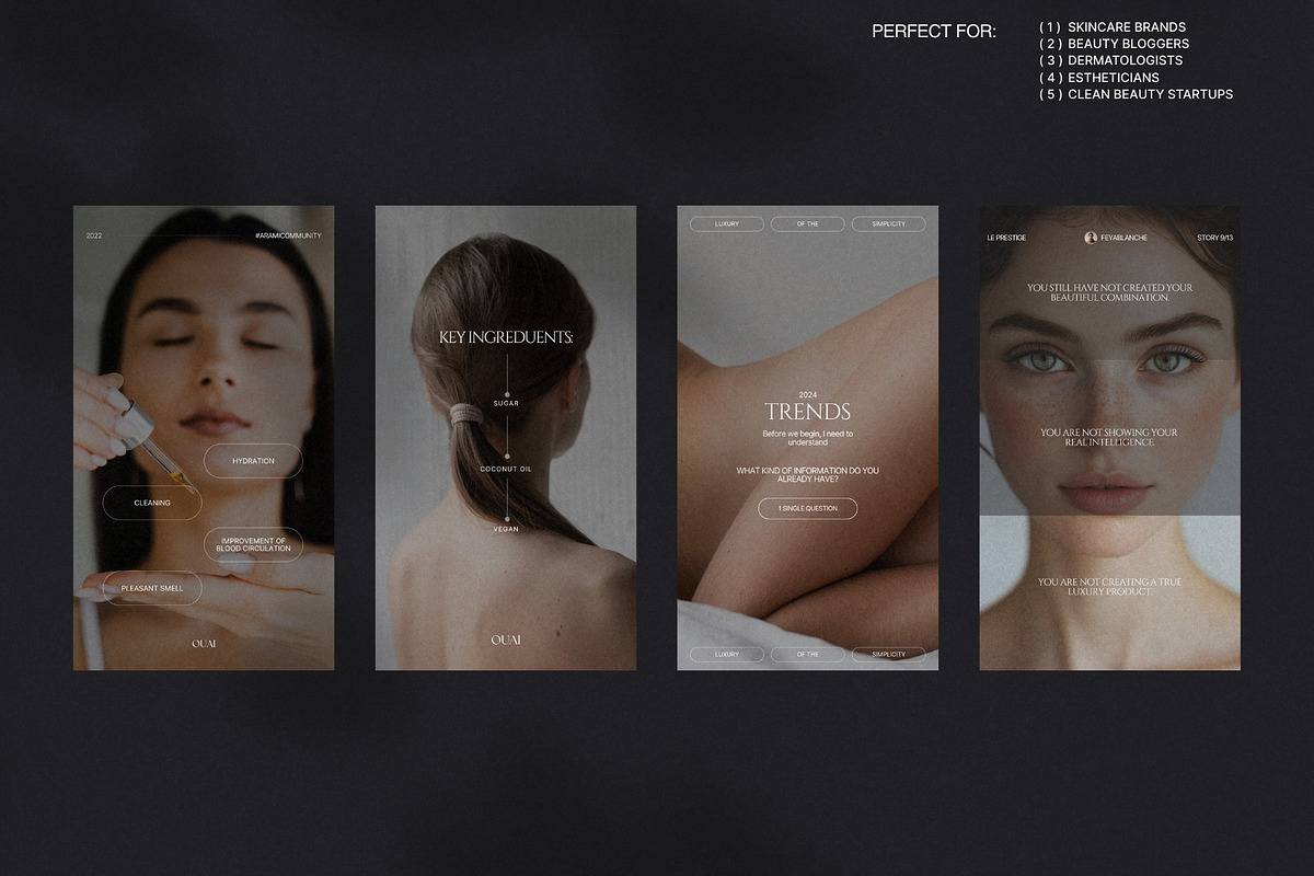 Skincare Story Templates Canva Kit preview 3
