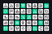 Location Maps Linear Icons, an Outline Icon by Brickclay (Thumbnail 4 of 5)