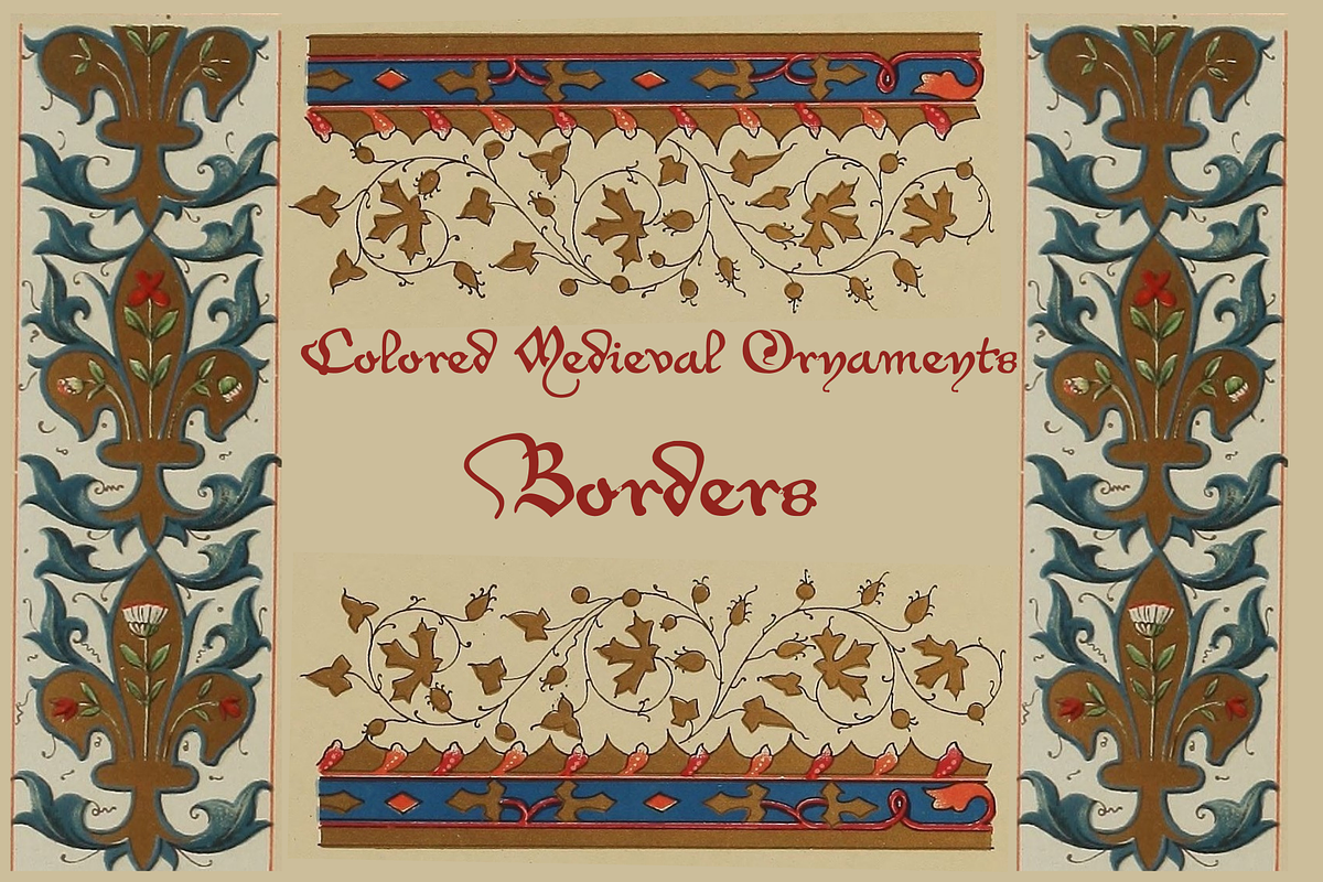 Colored Medieval Ornaments, an Object Graphic by Intellecta Design (Photo 12 of 12)