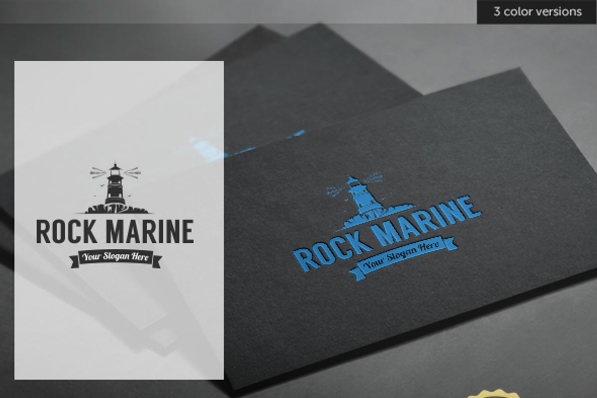 Lighthouse Rock Marine Logo, a Branding & Logo Template by LogoBuy (Photo 1 of 5)