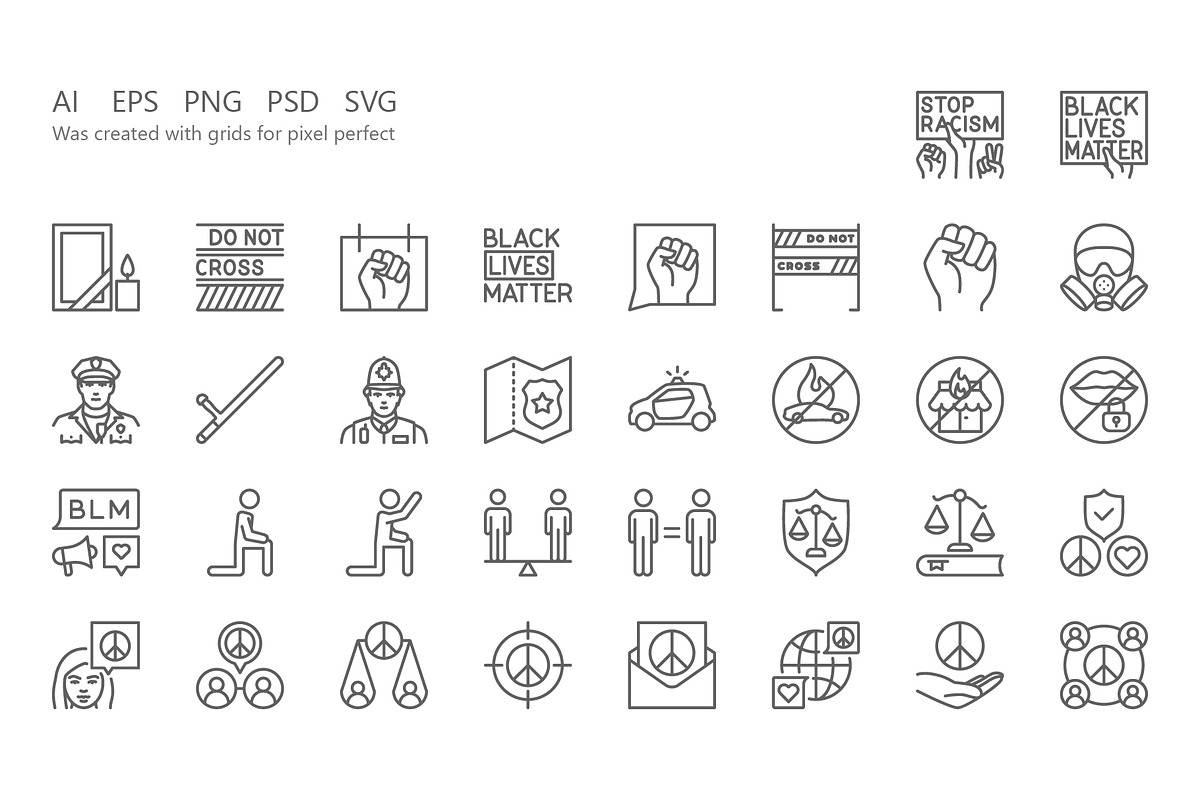 Human rights outline iconset, a Solid Icon by LAFS (Photo 2 of 2)