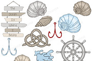 Nautical Clipart, a Transportation Illustration by GlamArtZhanna (Thumbnail 5 of 5)