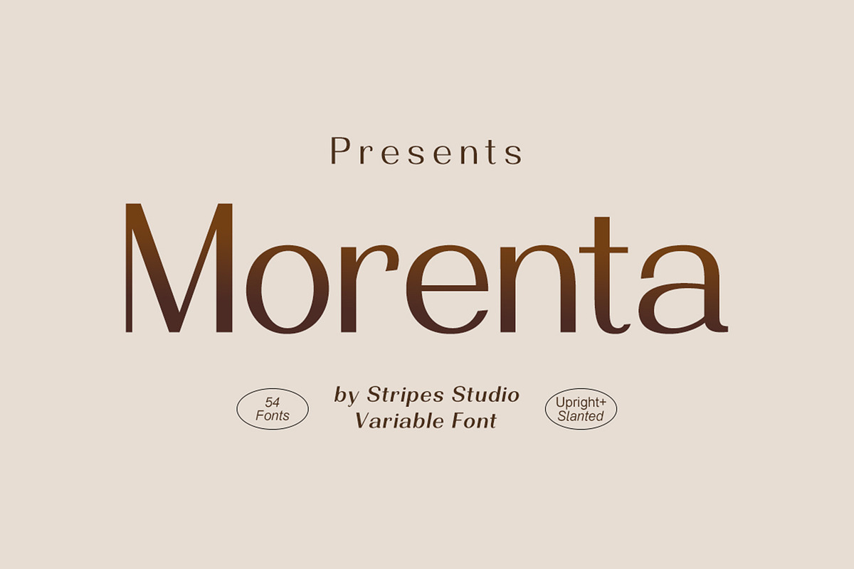 Morenta Variable Sans Serif, a Sans Serif Font by Stripes Studio (Photo 1 of 11)