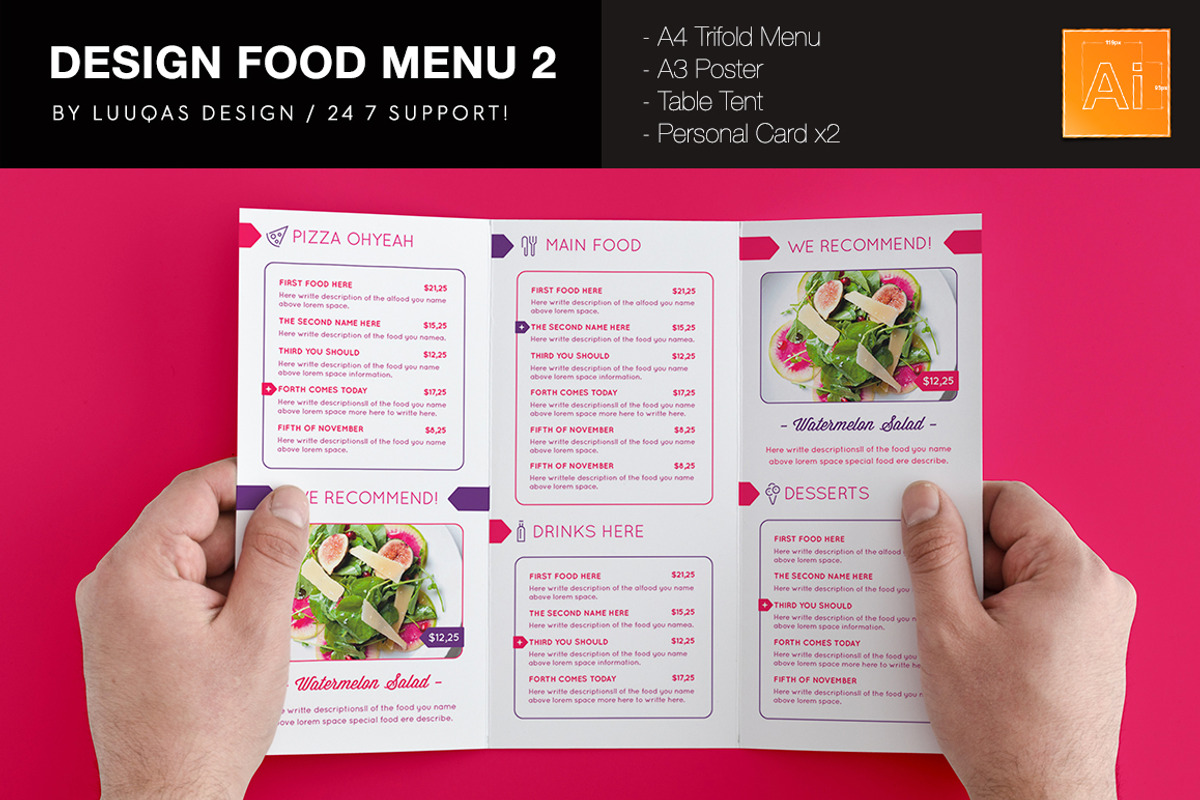 Design Food Menu 2, a Brochure Template by Luuqas Design (Photo 5 of 9)
