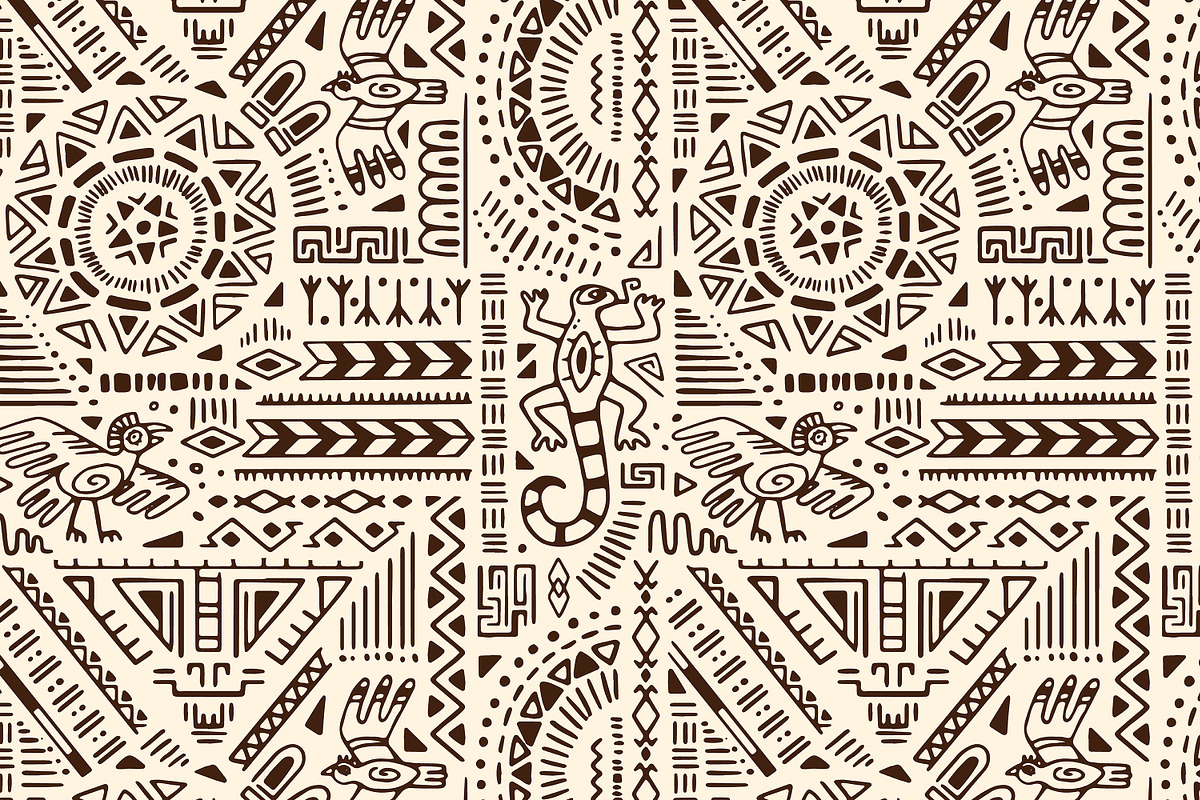 Aztec ornaments backgrounds set, a Decorative Illustration by PaperTrident (Photo 10 of 15)