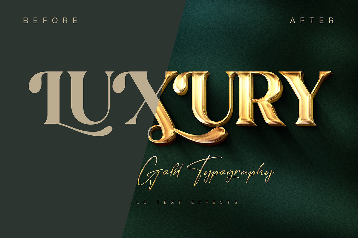 Royal Gold Lettering Text Effects, a Layer Style Add-On by Andrew Skoch Design (Photo 8 of 8)