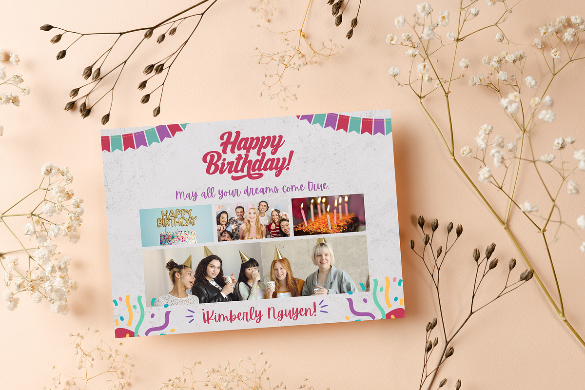 Birthday Photo Collage Templates, a Templates & Theme by TemplateCastleStore (Photo 9 of 9)