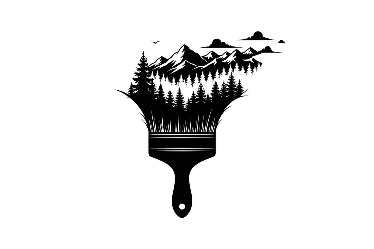 Nature Landscape Paintbrush Design B, an Illustration by Designs_River (Photo 22 of 31)